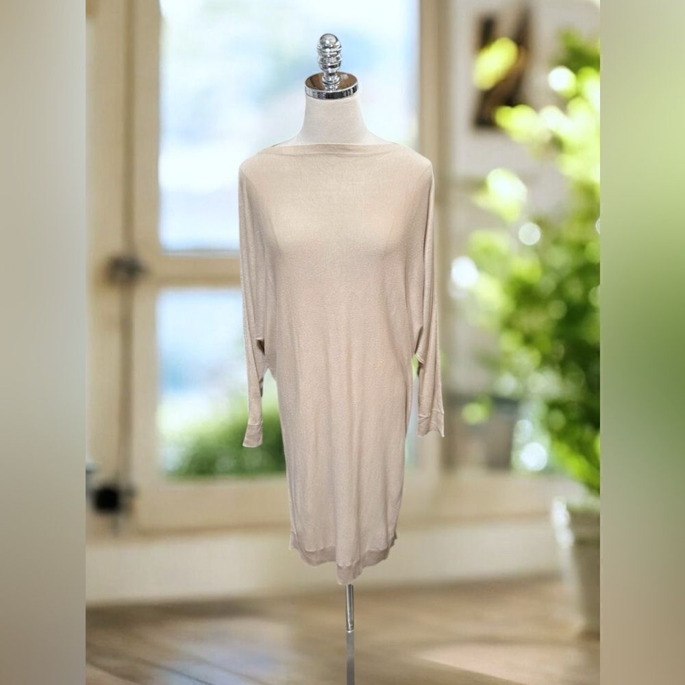 RALPH LAUREN Silk Modal SweaterTunic Dress Size M - Picture 2 of 11